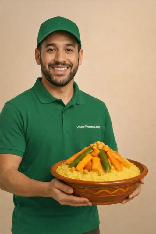 Livreur avec couscous 
