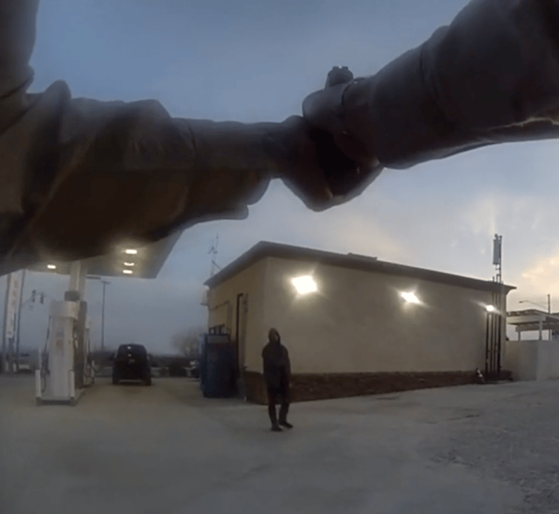 Screenshot from LASD body camera footage of the Joseph Henson shooting