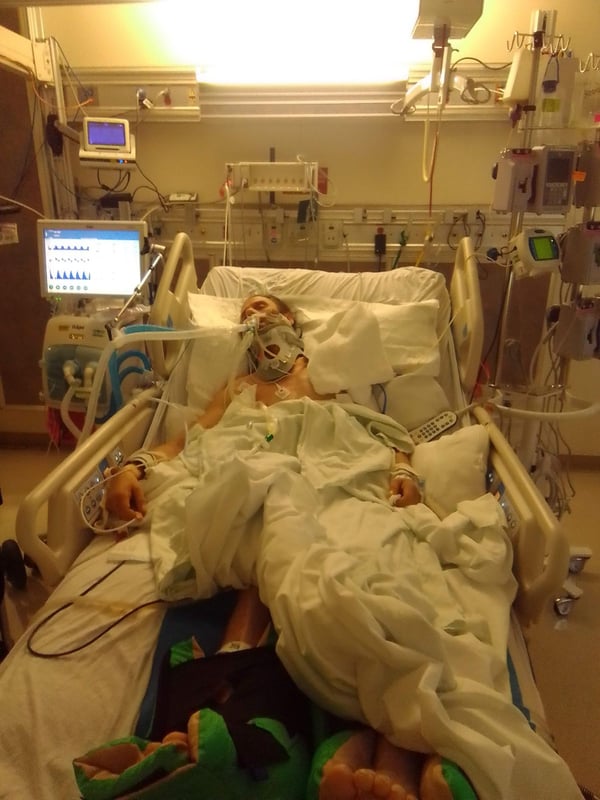 Person in hospital bed following police incident