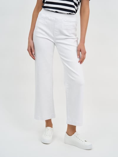 Maddy Wide Leg Jean White Threadz