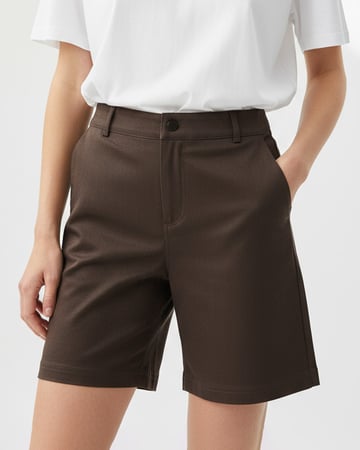 Cotton Relaxed Leg Short Chocolate Liberty Rose