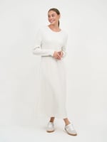 Metallic Waffle Knit Dress Black Liberty Rose