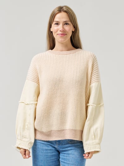 Denim Sleeved Knit Natural Worthier