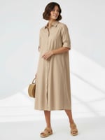 Cotton Relaxed Shirt Dress Animal Liberty Rose