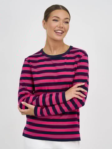 Cotton Jersey Long Sleeve Tee Pink Liberty Rose