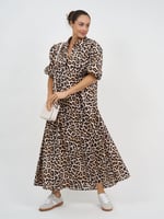 Maxi Cotton Shirt Dress Blue Liberty Rose