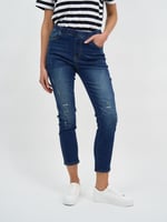 Distressed Pull On Jean Denim Threadz