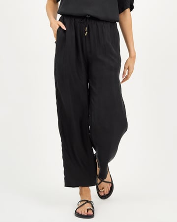 Cupro Relaxed Pant Black Liberty Rose
