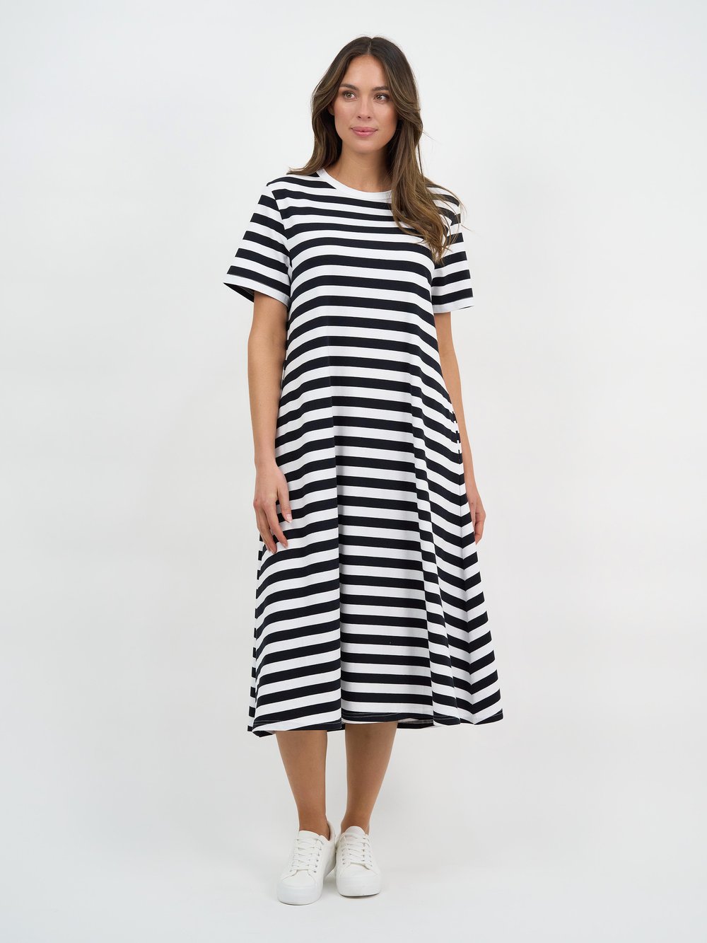 Cotton Jersey Stripe Dress Stripe Essentials