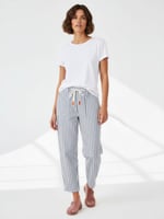 Carter Barrel Jean Stripe Rust Monaco Jeans