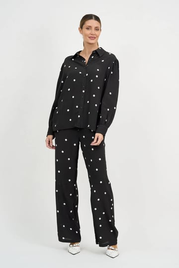 Viscose Relaxed Shirt Black Liberty Rose