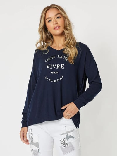 C’est La Vie Knit Navy Threadz