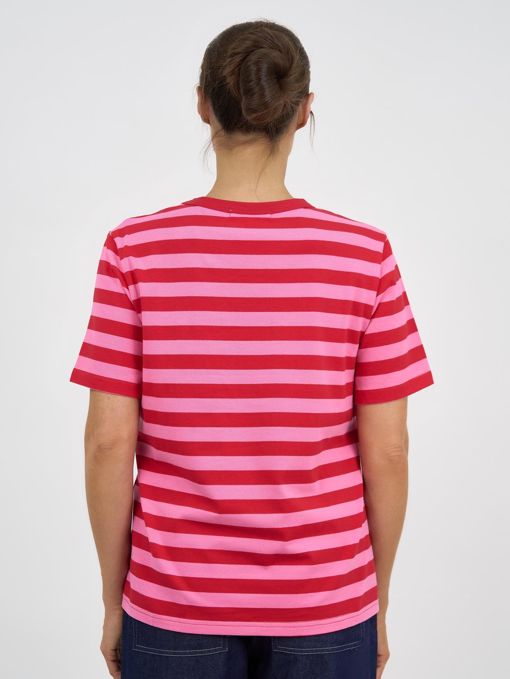 Cotton Jersey Stripe Tee Red Essentials