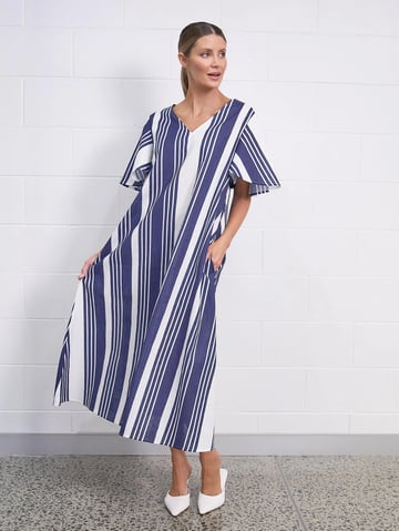 Liana Flute Sleeve Dress Navy Liberty Rose