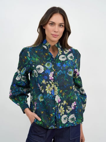 Bow Tie Linen Shirt Navy Liberty Rose