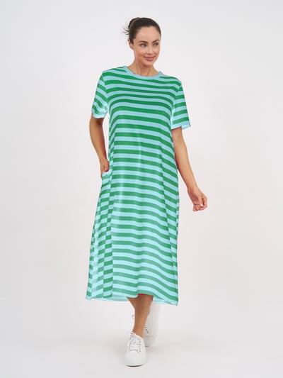 Cotton Jersey Stripe Dress Green Essentials