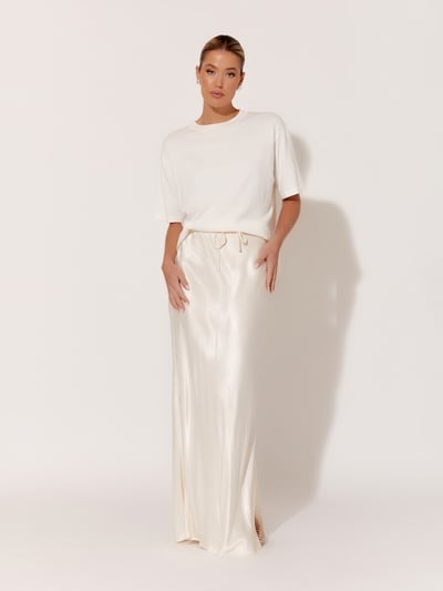 Satin Skirt Cream adorne