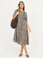 Cotton Relaxed Shirt Dress Animal Liberty Rose