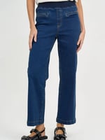 Maddy Wide Leg Jean White Threadz