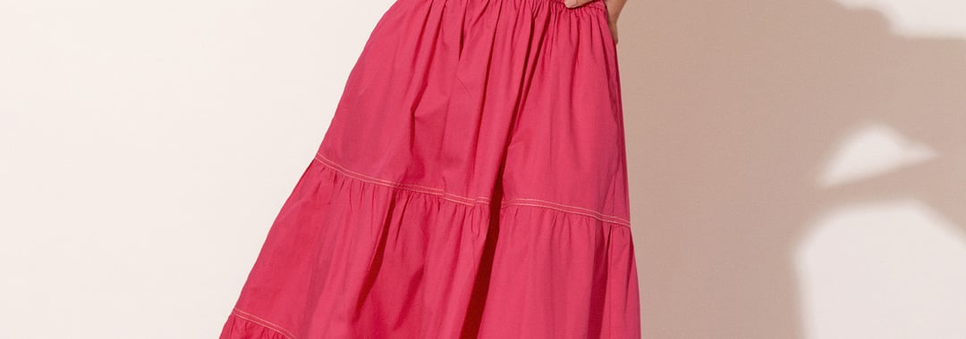 Vee Pleat Poplin Dress Pink Adorne