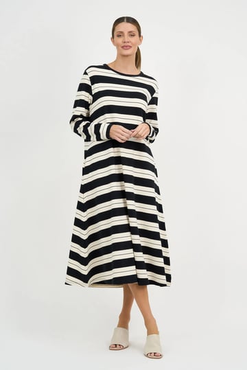 Cotton Jersey Dress Black Liberty Rose