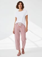 Carter Barrel Jean Stripe Rust Monaco Jeans