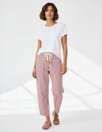 Carter Barrel Jean Stripe Rust Monaco Jeans