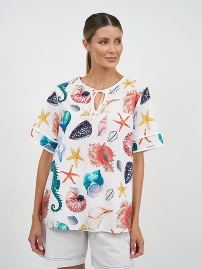 Trim Detail Tie Top Seahorse Liberty Rose