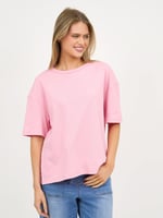 Cotton Jersey Relaxed Tee Black Liberty Rose