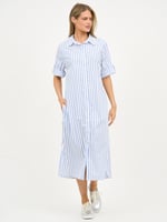 Midi Shirt Dress Pink Liberty Rose