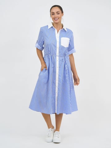 Cotton Relaxed Shirt Dress Blue Liberty Rose