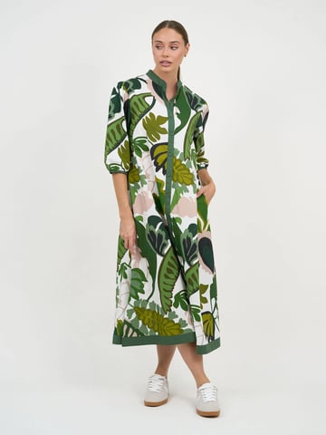 Contrast Trim Shirt Dress Khaki Liberty Rose