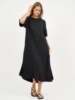 Cupro Relaxed Dress Black Liberty Rose