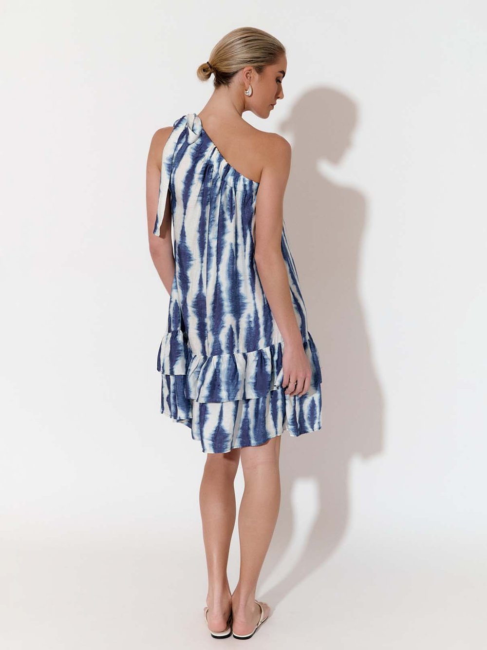 One Shoulder Dress Blue adorne