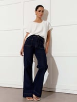 Patch Pocket Denim Jean Blue adorne