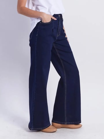 Relaxed Wide Leg Jean Ink Leoni