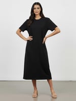 Cotton Jersey Dress Black Liberty Rose