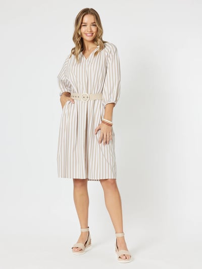 Amore Stripe Dress Stone Threadz