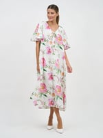 Liana Flute Sleeve Dress Pink Liberty Rose