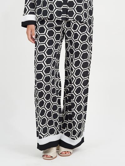 Contrast Trim Relaxed Pant Black Liberty Rose