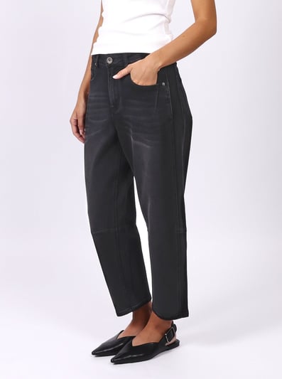 Toni Barrel-Leg Jeans Black Leoni