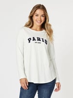 Paris Long Sleeve Tee Navy Threadz