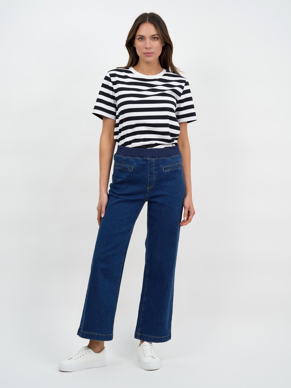 Maddy Wide Leg Jean Dark Denim Threadz