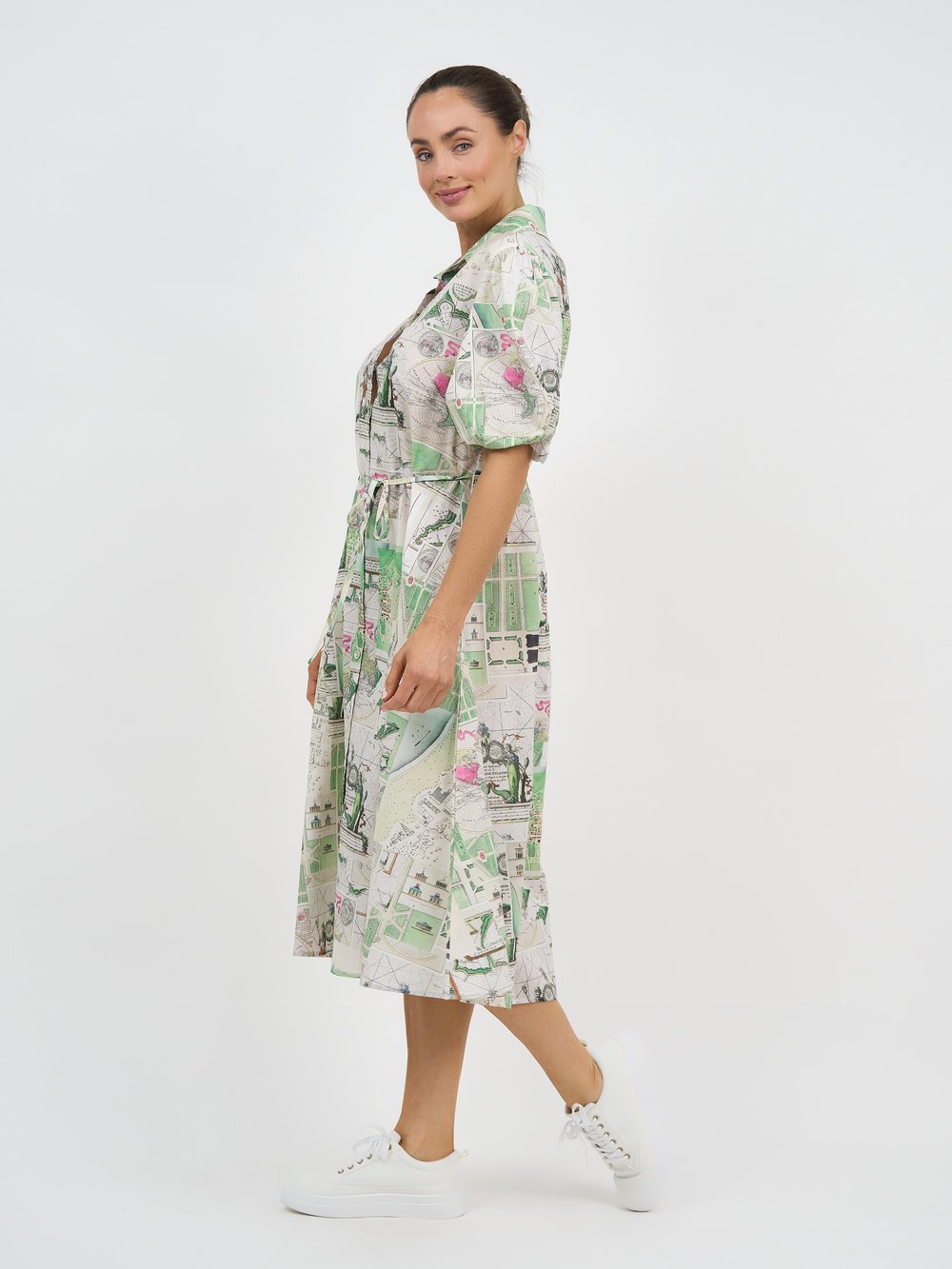 Relaxed Cotton Shirt Dress Natural Liberty Rose