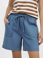 Stitch Detail Denim Short Dark Denim Liberty Rose