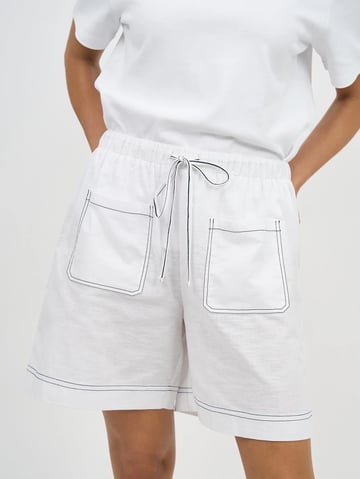 Mati Linen Pocket Short White Liberty Rose