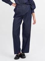 Pleat Front Denim Pant