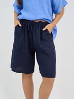 Linen Pocket Short White La Strada