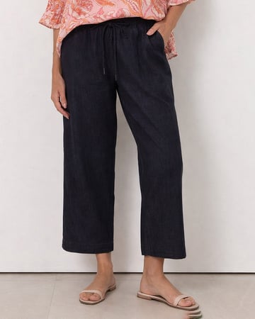 Relaxed Light Denim Pant Dark Denim Liberty Rose