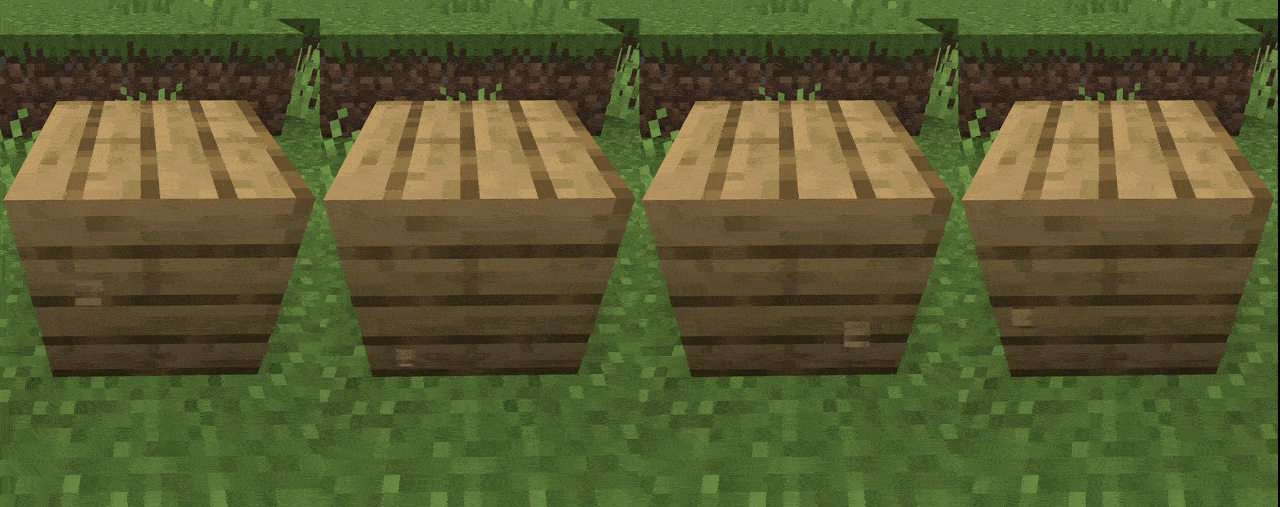 Example of breaking oak planks, different angle